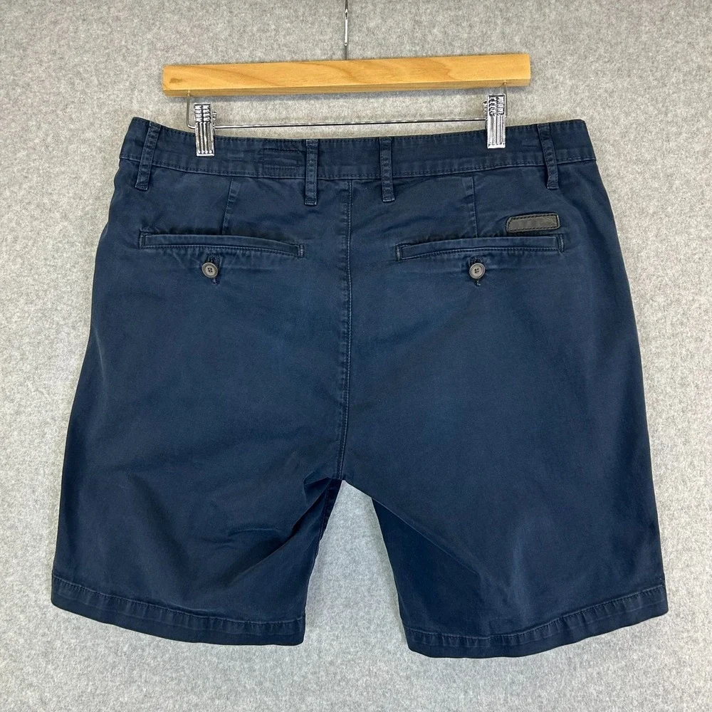 AG Adriano Goldschmied Navy Blue Chino‎ Shorts Slim Golf Summer Mens 34 x 8